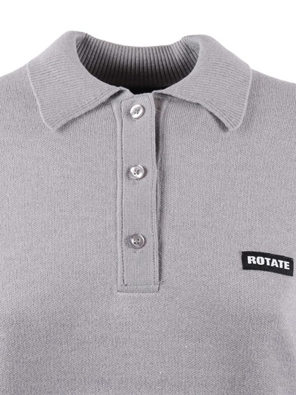 ROTATE Ellia Longsleeve Knit Polo