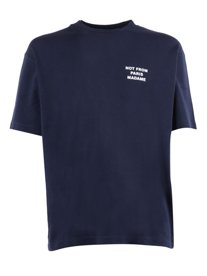 DROLE DE MONSIEUR NAVY Bold Slogan T-shirt