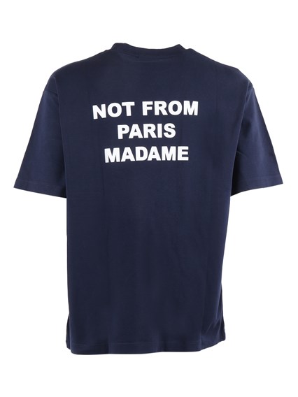 DROLE DE MONSIEUR NAVY Bold Slogan T-shirt