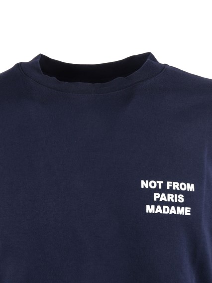 DROLE DE MONSIEUR NAVY Bold Slogan T-shirt
