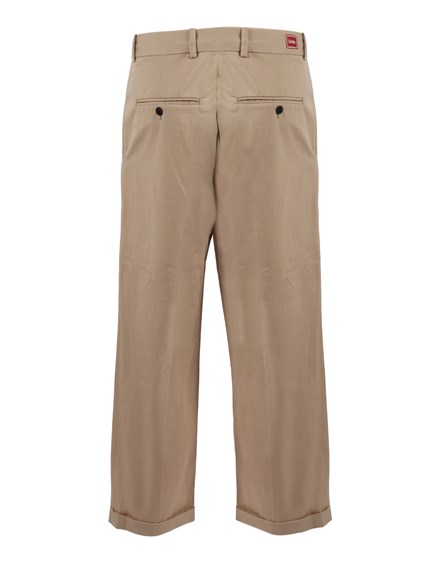 Dr�le De Monsieur BEIGE Pantalon Cropped � Plis Coton