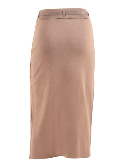 ELISABETTA FRANCHI KNITTED SKIRT WITH BELT