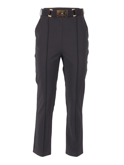 ELISABETTA FRANCHI TROUSERS WITH BELT