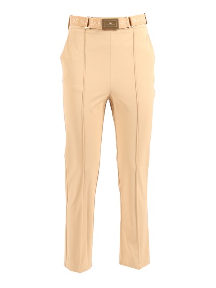 ELISABETTA FRANCHI TROUSERS WITH BELT