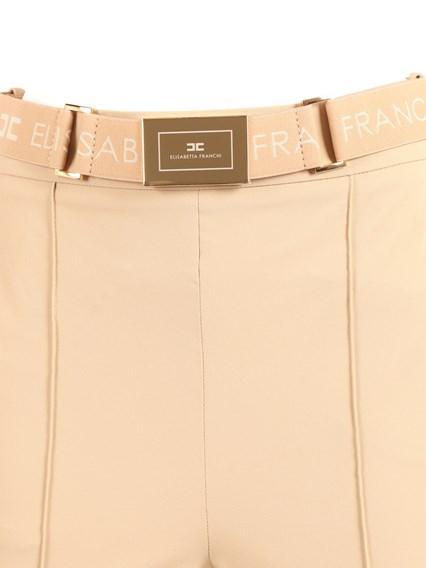 ELISABETTA FRANCHI TROUSERS WITH BELT