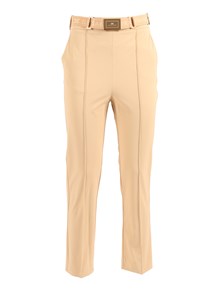 ELISABETTA FRANCHI TROUSERS WITH BELT
