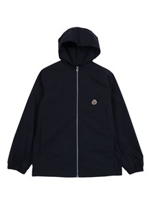 Moncler Enfant Poplin Hooded Zip-Up Shirt Jacket