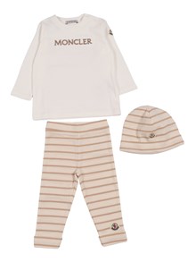 Moncler Baby PASTEL BROWN CLOTHING ENSEMBLE + BOX
