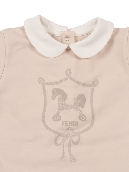 Fendi Jr STRETCH FLEECE ROMPER SET
