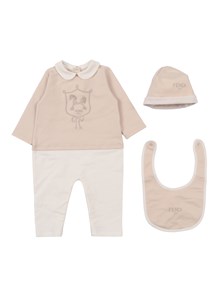 Fendi Jr STRETCH FLEECE ROMPER SET