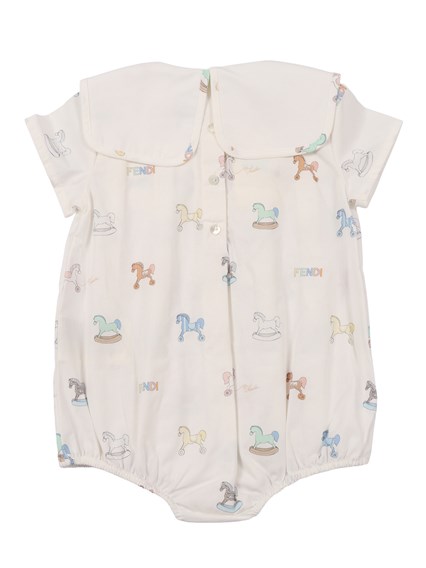 Fendi Jr LITTLE HORSES ROMPER SET