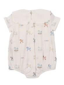 Fendi Jr LITTLE HORSES ROMPER SET