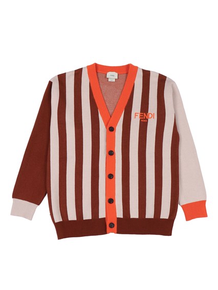 Fendi Jr CARDIGAN HORSE JACQUARD