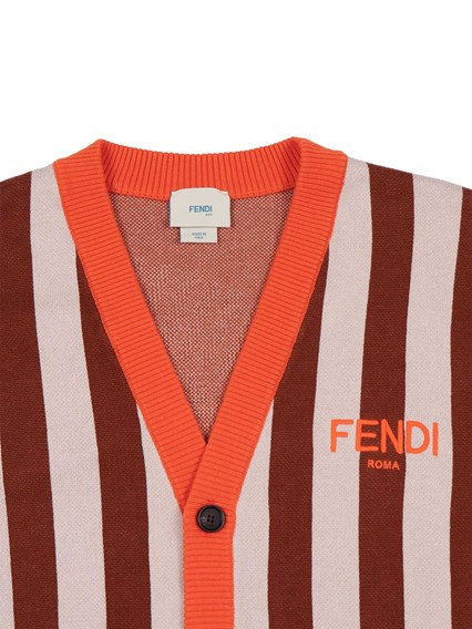 Fendi Jr CARDIGAN HORSE JACQUARD