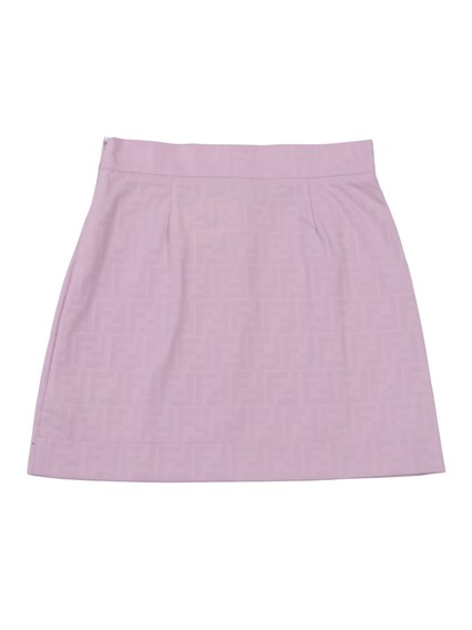 Fendi Jr COTTON JACQUARD FF SKIRT