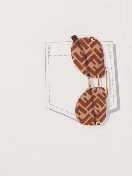 Fendi Jr T-SHIRT JERSEY TINTO