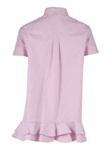 Fendi Jr FF COTTON JACQ DRESS