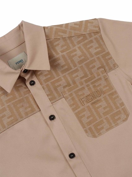 Fendi Jr EAVY GABARDINE SHIRT