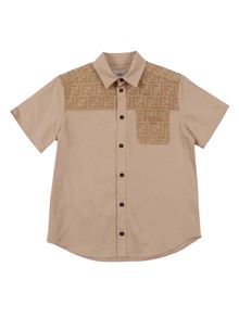 Fendi Jr EAVY GABARDINE SHIRT