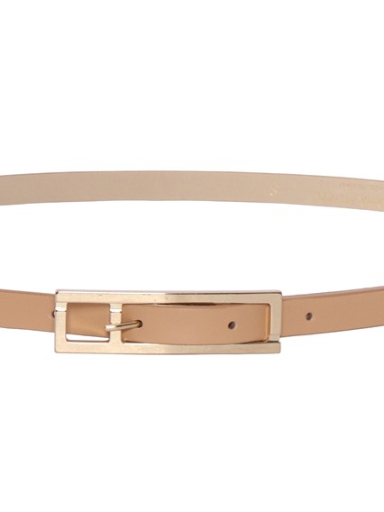 FABIANA FILIPPI LEATHER BELT WITH LOGO BUCKLE