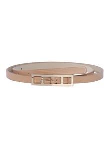 FABIANA FILIPPI LEATHER BELT WITH LOGO BUCKLE