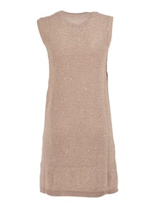 FABIANA FILIPPI SEQUIN DIAMOND STITCH KNIT DRESS