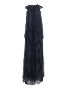 FABIANA FILIPPI PLEATED TULLE HALTER LONG DRESS
