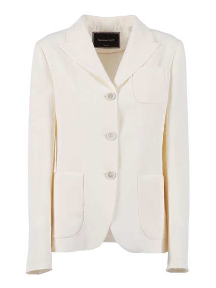 FABIANA FILIPPI VISCOSE LINEN FITTED BLAZER