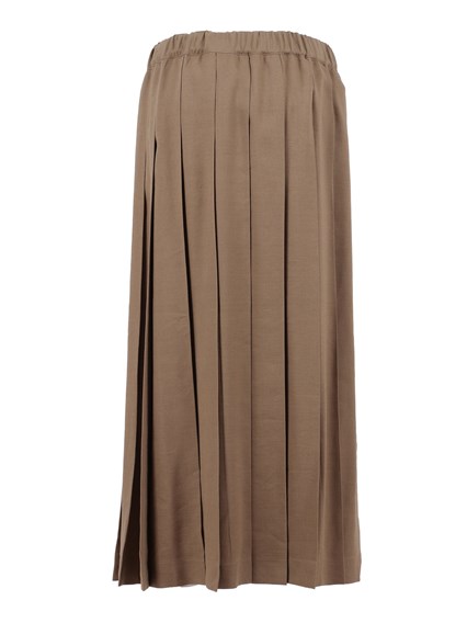 FABIANA FILIPPI VISCOSE LINEN PLEATED MIDI SKIRT