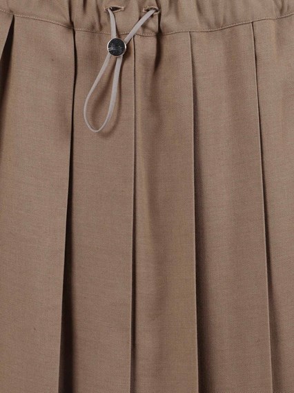 FABIANA FILIPPI VISCOSE LINEN PLEATED MIDI SKIRT