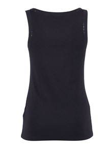 FABIANA FILIPPI RIBBED JERSEY TANK TOP WITH FILO DIAMANTE