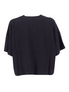 FABIANA FILIPPI LUREX COTTON SEED STITCH SHORT SLEEVE SWEATER