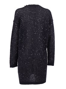 FABIANA FILIPPI SEQUIN RIBBON CROCHET OVERSIZE CARDIGAN