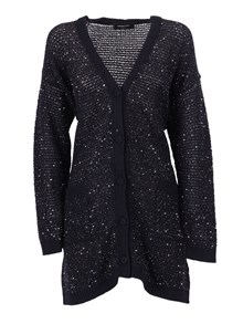 FABIANA FILIPPI SEQUIN RIBBON CROCHET OVERSIZE CARDIGAN