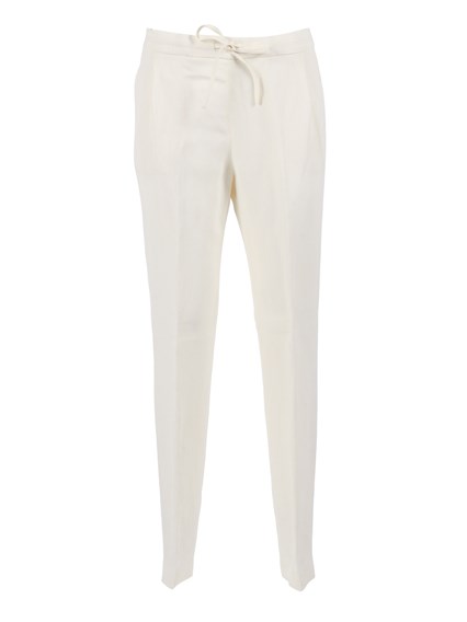 FABIANA FILIPPI VISCOSE LINEN REGULAR FIT JOGGING TROUSERS
