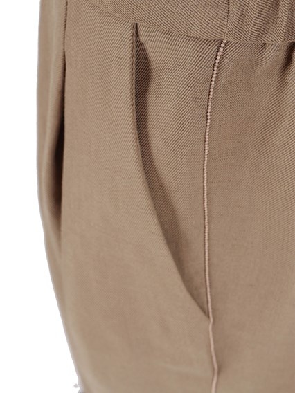 FABIANA FILIPPI VISCOSE LINEN REGULAR FIT JOGGING TROUSERS