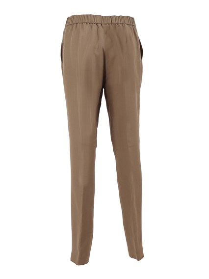 FABIANA FILIPPI VISCOSE LINEN REGULAR FIT JOGGING TROUSERS