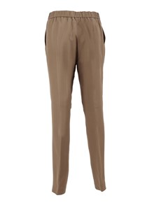 FABIANA FILIPPI VISCOSE LINEN REGULAR FIT JOGGING TROUSERS