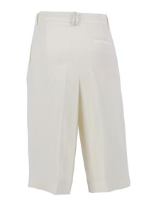 FABIANA FILIPPI VISCOSE LINE DOUBLE PLEAT WIDE SHORTS