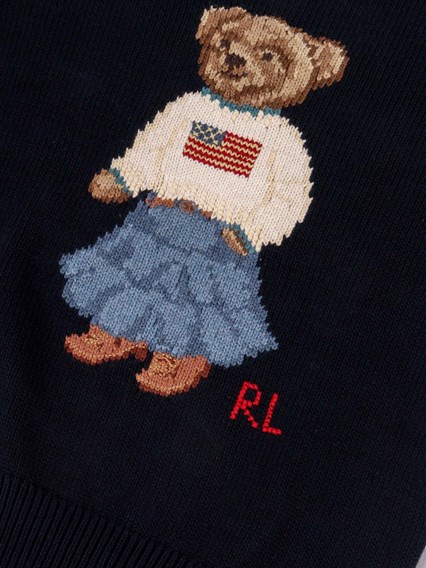 POLO RALPH LAUREN ICONIC BEAR-TOPS-SWEATER