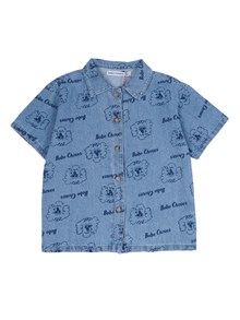 Bobo Choses Pickle The Dog all over denim shirt