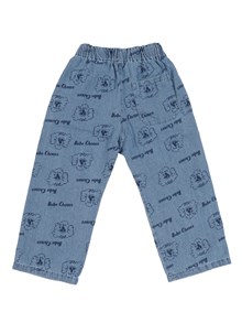 Bobo Choses Pickles The Dog all over light denim pants