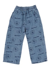 Bobo Choses Pickles The Dog all over light denim pants