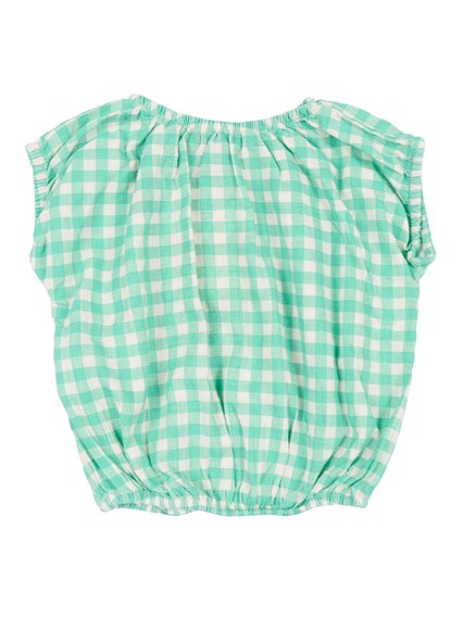 Bobo Choses Pixel Sugar Beet vichy woven blouse
