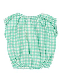 Bobo Choses Pixel Sugar Beet vichy woven blouse