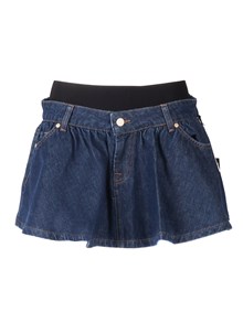 7 FOR ALL MANKIND BANDED MINI SKIRT Indigo Soul