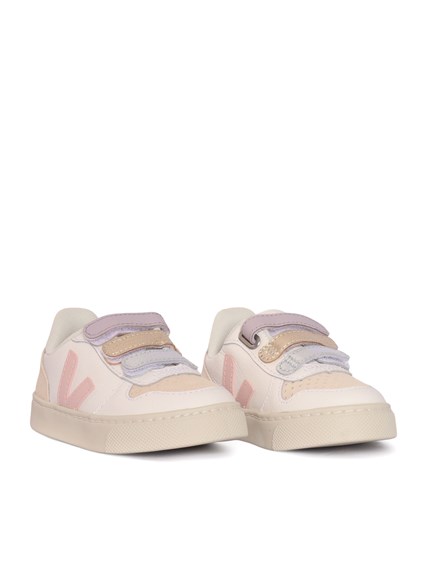 Veja SMALL V-10 LEATHER WHITE_PETALE SNEAKERS