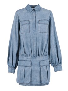 7 FOR ALL MANKIND UTILITY MINI DRESS Chambray Loft
