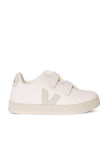 Veja SMALL ESPLAR LEATHER WHITE_NATURAL SNEAKERS