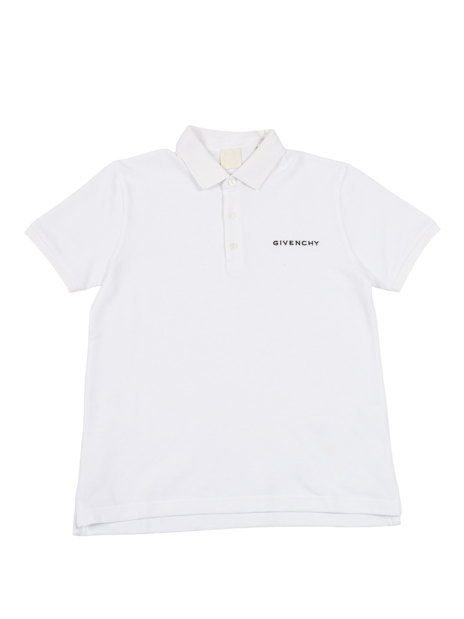 Givenchy Kids Polo Maniche Corte In White
